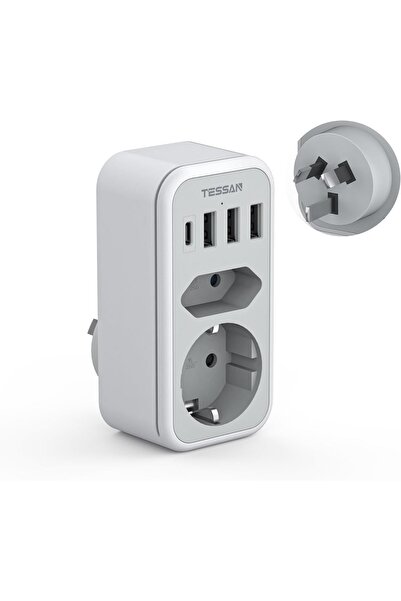 OEM Gniazdo Elektryczne Rozgałęźnik 6în1 USB C 3 USB A 2500W Tessan
