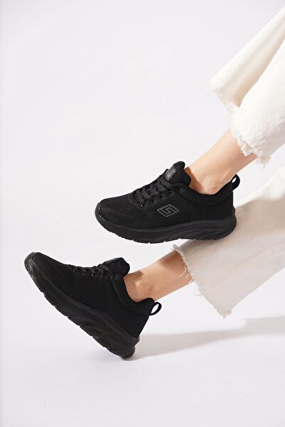 Moda Pie Merbes anorak women's black sneakers with side logo