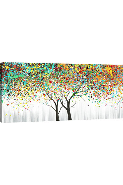 OEM Tablou pe pânză Arbore Abstracționist Înflorit Modern 120x50cm