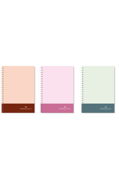 Faber Castell Faber-Castell Defter Spiralli Plastik Kapak Bicolor Defter 80 Y...