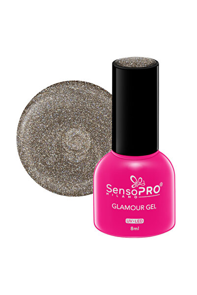 SensoPRO Milano Ημιμόνιμο Βερνίκι Νυχιών Glamour Gel 8ml, Σαμπάνια & Διαμάντι...