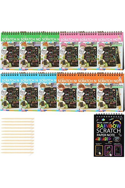 Arabest 12-Pack Kids Scratch Card Books, Party Favors Birthday Rewards, Creat...