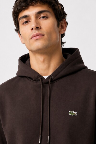 Lacoste Men's Classic Hoodie Sweatshirt Men's Adjustable Hooded Organic Cotto...