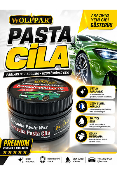WOLFPAR Carnauba Paste Wax Pasta Cila Süngerli