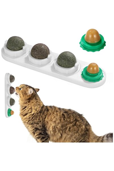 AUROV AV Set 4 Bile cu Iarba Matei, Catnip, Naturale pentru Pisici, Supliment...