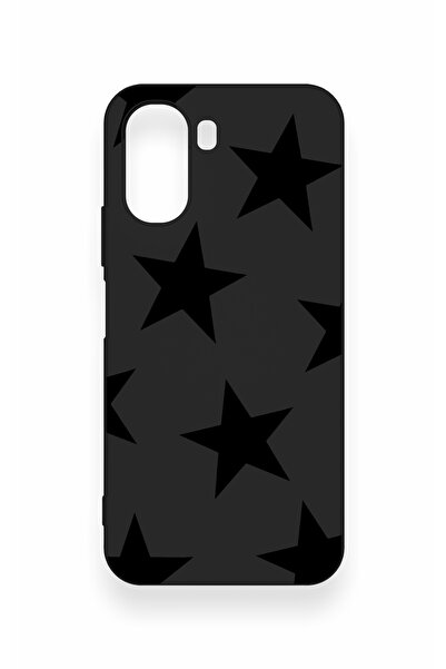 Vip Case Oppo A6T Uyumlu Siyah Star Desenli Silikon Kılıf