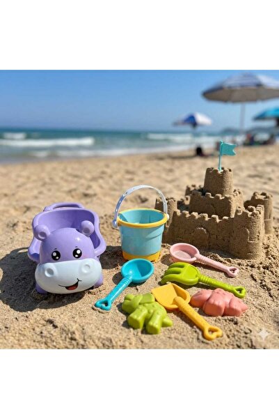 NoNameStore7 Set Jucării de Plajă pentru Copii – Model Hipopotam cu Accesorii...