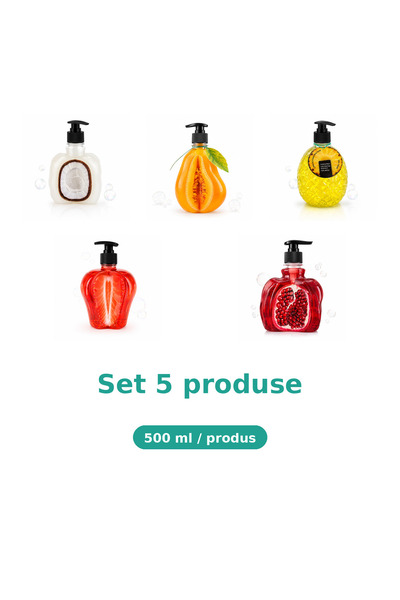 Tasty Set 5 Produse Tasty, Mix Cocos, Pepene Galben, Ananas, Capsuni, Rodie