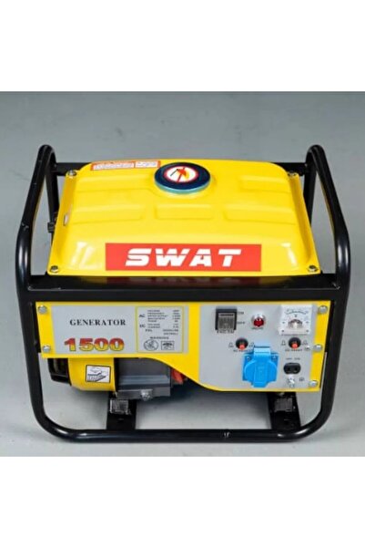 Swat Generator Curent pe Benzina 1500W 3CP, 220V si 12V, Voltmetru, Alerta Ul...