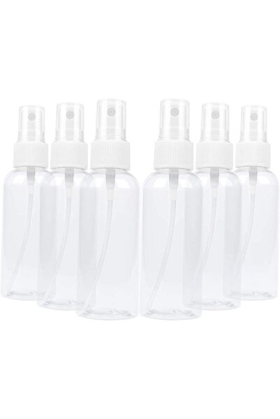 Arabest 6 Pack Fine Mist Spray Bottle,Transparent Plastic,Refillable,Anti-Lea...