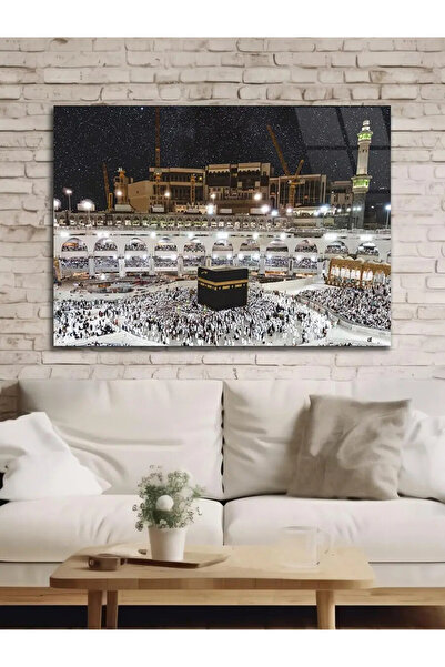 Ender Express Kabe Gece Tavaf Işıklı Hac Kutsal Mekan Panoramik kırılmaz temp...