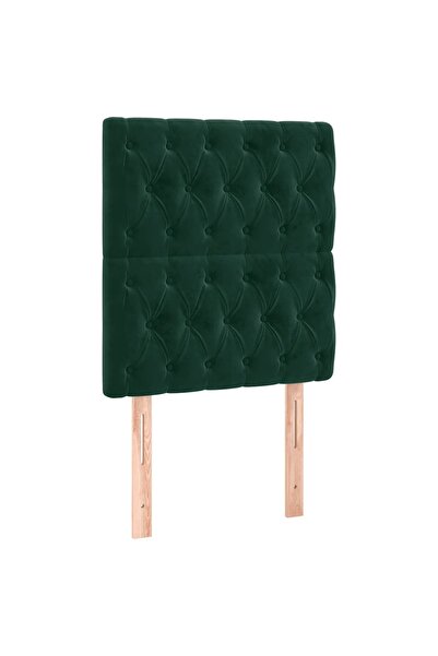 vidaxl Tăblie de pat verde închis 80x7x118/128 cm catifea