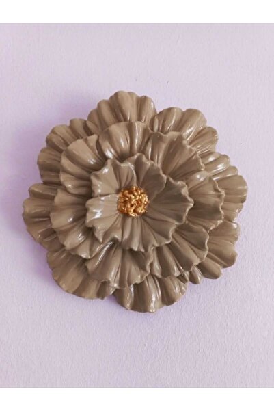 ZE DEKORASYON DUVAR DEKORASYON ÇİÇEĞİ 16.5CMX16.5CM-KARTON RENGİ AZTEK GOLD D...
