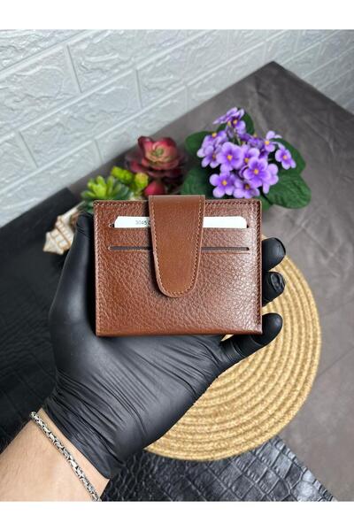 WAKHA Genuine Leather Vertical Men's Wallet with Snap Closure, Compact Card H...