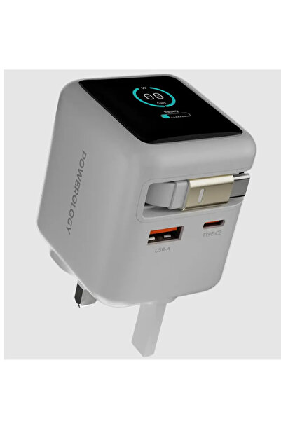 Powerology Halo Dual-Port GaN Charger Gray