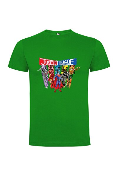 iLovePrints Striped Heroes United: Justice-League Style Tshirt