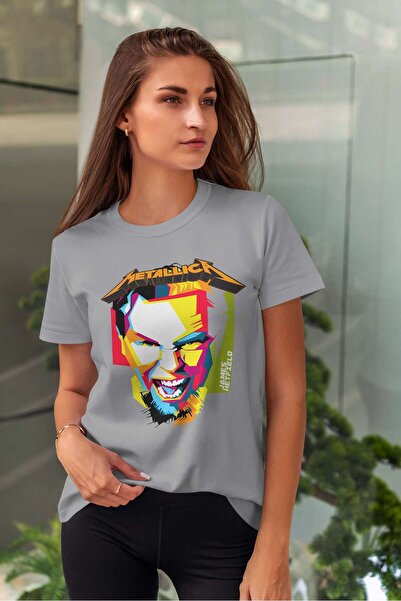 iLovePrints Colorful Metallica Illustration Tshirt