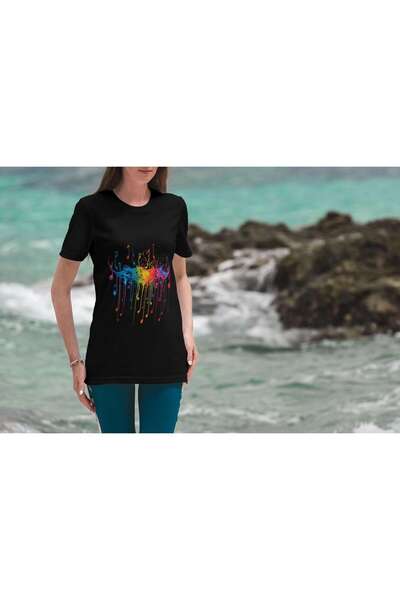 iLovePrints Colorful Music Notes Tshirt