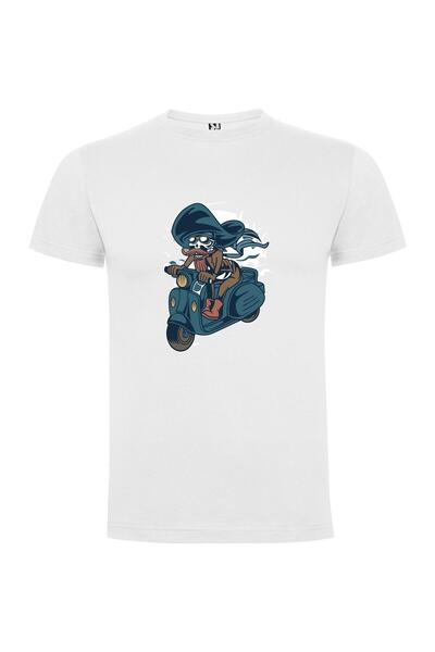 iLovePrints Skeleton Biker Pirates Tshirt