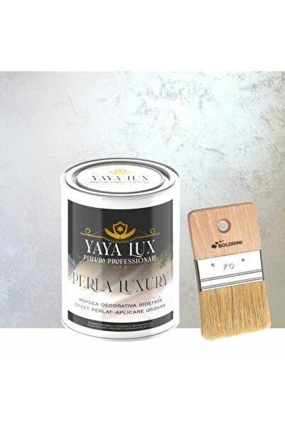 YaYa Color Vopsea Decorativă Perla Luxury Alb Perlat 1L cu fulgi perlați – Pe...