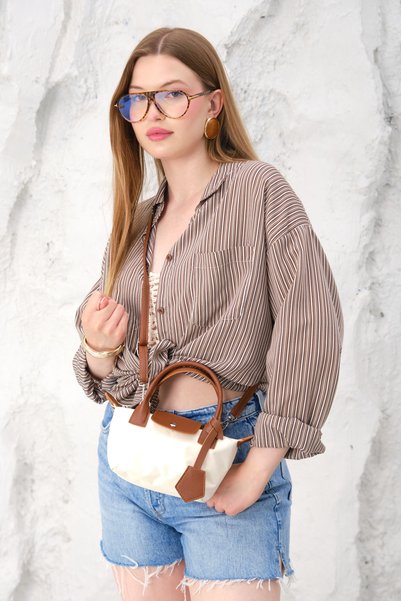 ALTUDA Women's Linen Zippered Shoulder Bag Champ