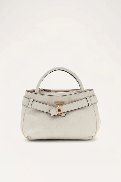 Guess Ella Logo Small Women's Ecru Handbag Hwpd9746760-Stl