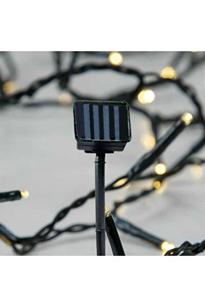 EUROLAMP 96 λαμπάκια LED σε σειρά με ηλιακό συλλέκτη - solar panel με αισθητή...