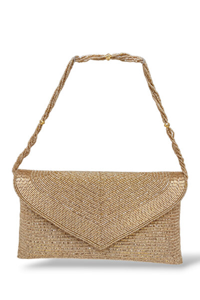 ARCAD Luxury Handmade Beaded Evening Bag with Chain Strap – Women's Party Clutch