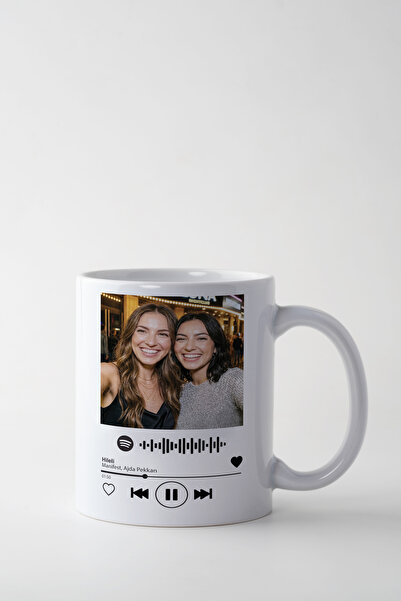 Store Kişiye özel müzikli beyaz kupa