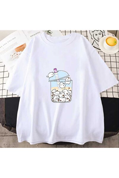 JENOLAN Sa slamkom Štampano Oversize kroj Ležerni dečko T-shirt