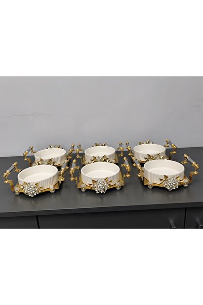 PARILTI HOME COLLECTİON 6-Piece Round Porcelain Presentation Bowl & Breakfast...