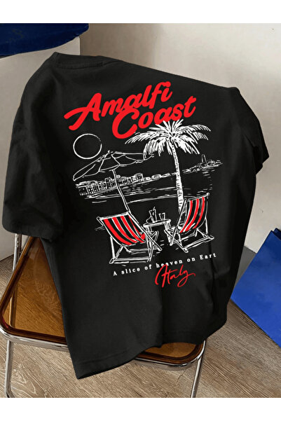 one button Gospodin Amalfi Coast T-shirt sa printom, premium kvaliteta, veće ...