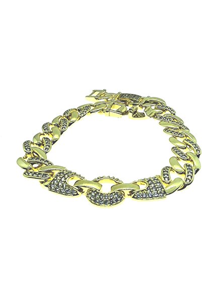 BIZZARO Brățară Luxury Cuban Link Placată cu Aur , Lungime 19cm +2 cm - bijut...