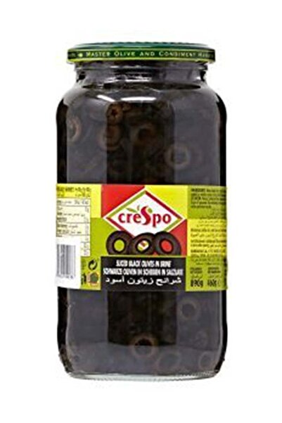 crespo SLICED BLACK OLIVES (JAR) 12X333GR