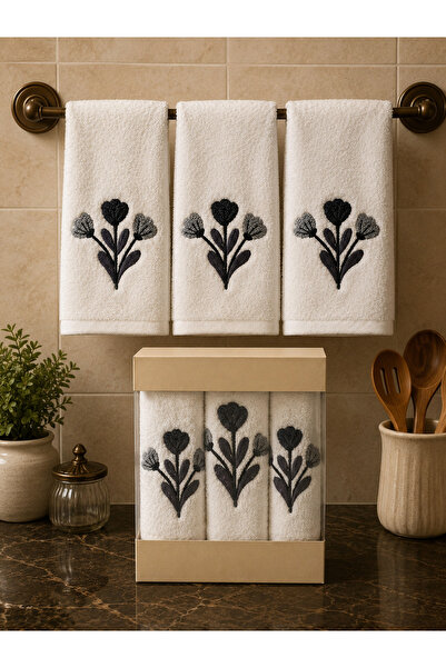 Hig Store Punch Panc Embroidered Gift Dowry Box 100% Cotton Kitchen Towel Tow...