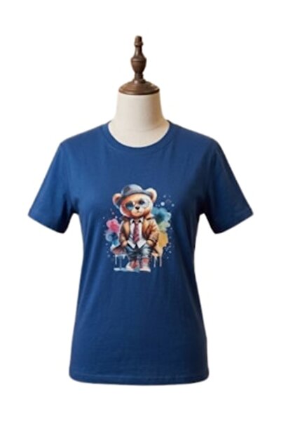 P&Pa Damideea - Tricou sport imprimat de damă, culoare albastră, mărimea 2XL
