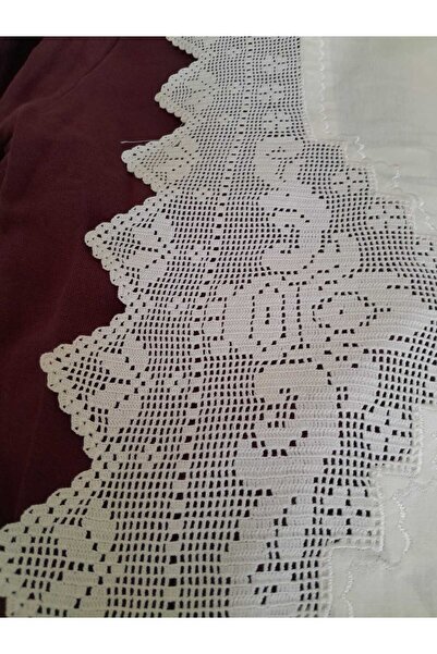 Papatyam 200 × 100 سم، 1 قطعة، غطاء وسادة من الدانتيل ذو وجهين 60 × 100 سم