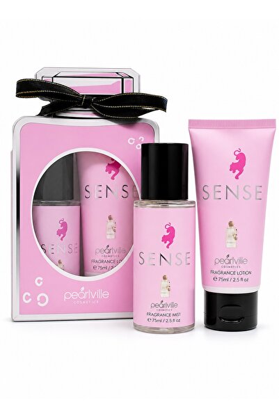 Pearlville مجموعة هدايا COSMETICS SENSE - رذاذ عطري 75 مل ولوشن للجسم 75 مل |...
