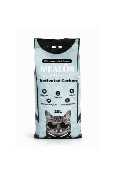 MEALOS رمل قطط بالفحم المنشط 20 لتر من ميلوس