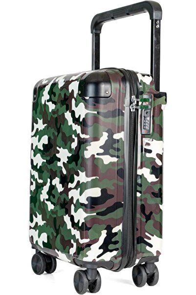 PK PARTNER Cabin Size Hand Carry on Luggage, 20 Inch, ABS Hard Shell Suitcase with Spinner Wheels and Secure Lock, 7-9 kg Capacity (MILITTARY GREEN)