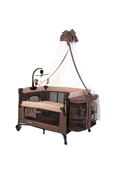 AyrStore Coolstyle Premium Cibinlikli Dönenceli Anne Yanı Oyun Parkı Beşik 70...
