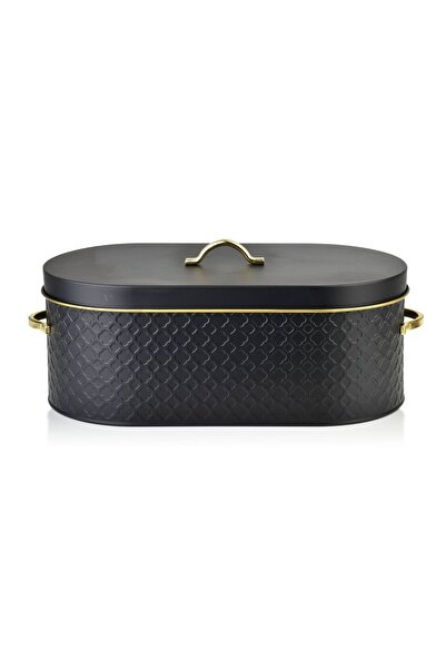 MONDEX Cutie de pâine metalică COOKINI SANDY BLACK 34x18x13 cm Negru 1 buc.