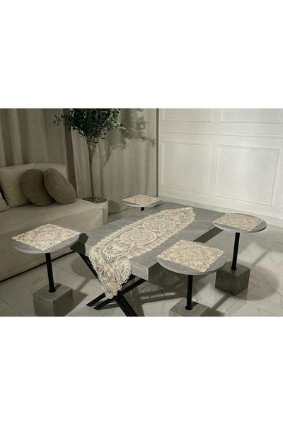 Generic مفرش طاولة مجلس 5 قطع – تصميم أنيق ولمسة فاخرة للمجالس