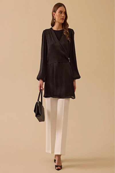 Rain and River Double-Breasted Collared Stylish Tunic