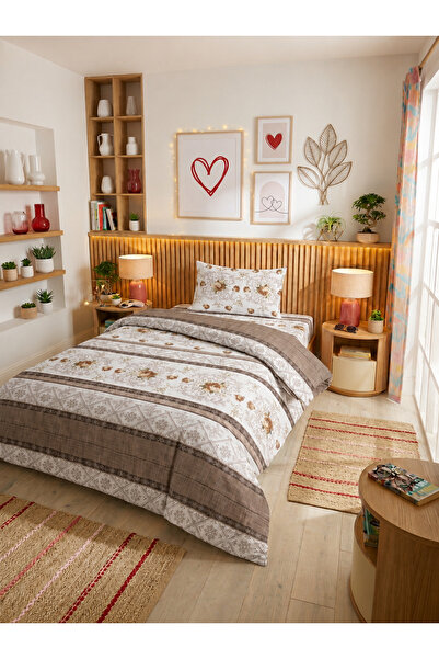 MED HOME Fermuarlı Nevresim Seti – 160x220 cm (Tek Kişilik) |Nevresim Ve Yast...