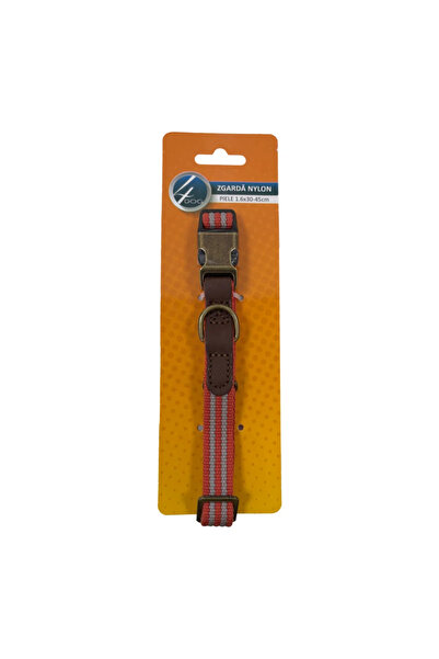 4Dog Deluxe 4DOG Zgardă pentru câini din nailon și piele 1.6 x 30-45 cm