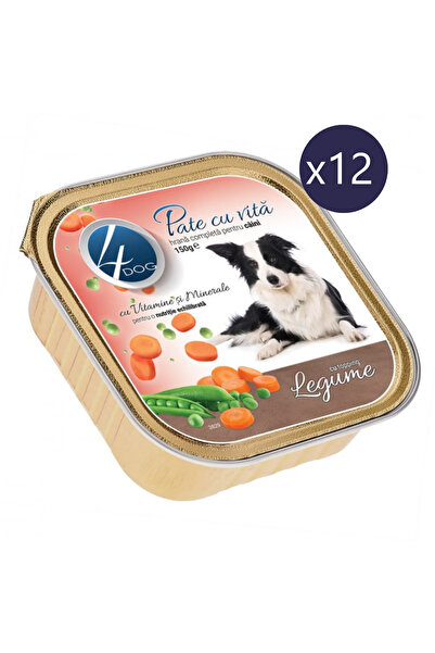 4dog Πατέ σκύλου με βοδινό και συνδυασμό λαχανικών, 150γρ.