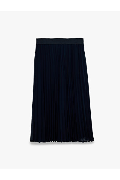Koton Thin Pleated Midi Length Chiffon Skirt