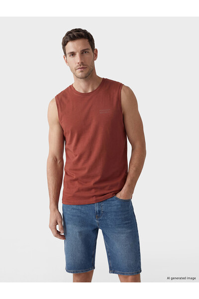 LC Waikiki Peak New Season Crew Neck Sleeveless Printed Men's T-Shirt