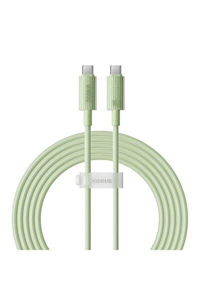Baseus Cablu de încărcare rapidă USB-C la USB-C 100W, Seria Habitat, 2m, Verde
